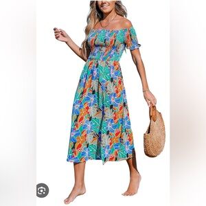 Cupshe dress NWT, floral odd shoulder style